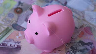 Bahrain paper money, dinar banknotes as currency for exchange or travel. Bahraini money