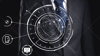 Data backup cloud system network connection concept Gist