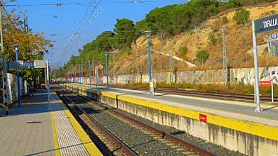 Railway station in Tafalla, Navarra, Spain October 16, 2025
