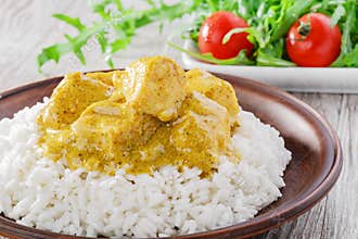 Chicken curry with rice