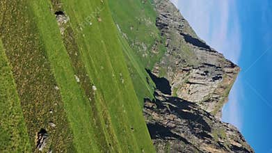 Aerial view on Caucasus Mountains