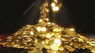 Falling coins