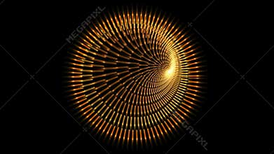 Abstract golden tunnel