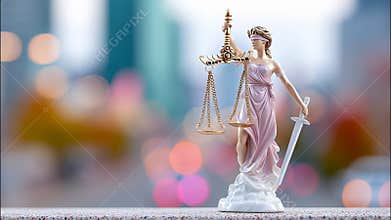 Lady justice representing legal system, upholding fairness and balance, jurisprudence law, symbolizing and ethics, video 4k