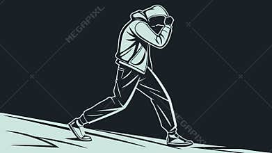 Dynamic baseball pitcher mid-throw, ideal for sports intensity, vector design Generative AI