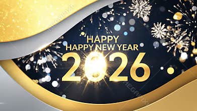 Festive new year 2026 greeting background with sparkling effects