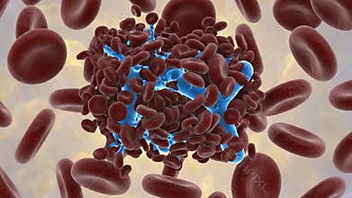 Microscopic View of Immune Antibodies Targeting Blood Clot Formation Medical Science Microscopic Biological Antibody Research