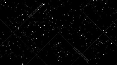 Subtle white snow particles gently falling against on alpha channel snowfall animation soft winter ambiance to night scenes or