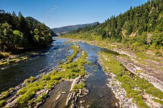 River flowing in Oregon, USA