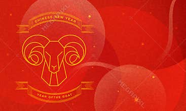 Lunar new year, chinese new year, chinese new year 2027, year of the goat, goat illustration, goat symbol, zodiac goat, chinese