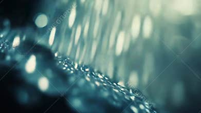 Wet dark surface showing shimmering bokeh lights