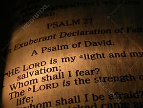 Closeup of bible verse