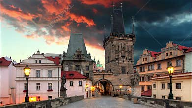 Prague - Charles Bridge, time lapse