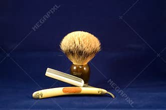 Shaving brush and razor