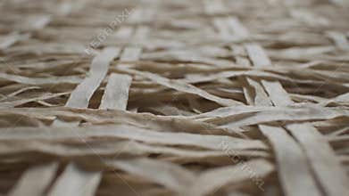 Slow Motion of Paper Fibers