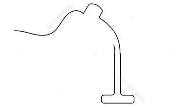 One line art animation seamless loop minimal design desk lamp icon
