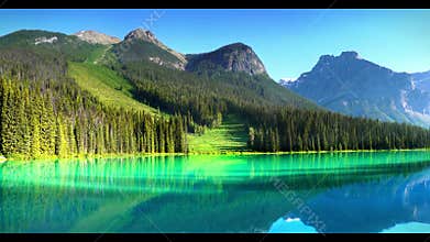 Mountains Emerald Lake Sunrise 4K Video