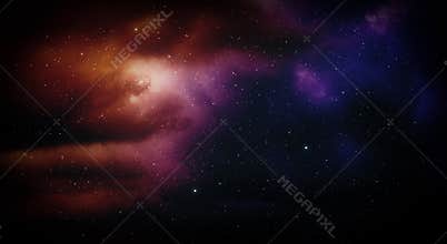 Space with nebula.