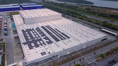furniture regional distribution center Malaysia. Best aerial view drone