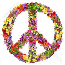 Peace flower symbol