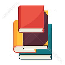 Vector books icon. Learning or education concept. Hand drawn educational symbol for book lovers. Reading, learn and receive