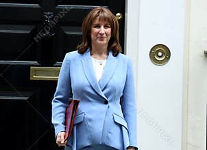 Rachel Reeves departs Downing Street to presents her Spring Forecast.