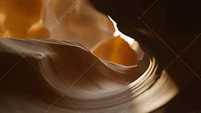 Abstract sandstone slot canyon light beam