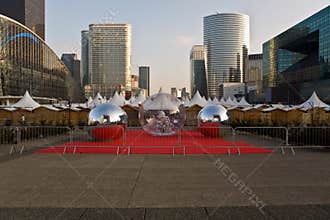 Business area of city of Paris