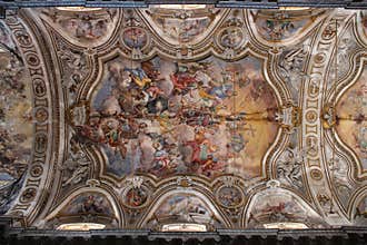 baroque church (ste catherine) in palermo in sicily - italy