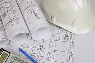 Construction drawings. Workplace architect