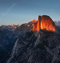 Last Sunshine of Half Dome