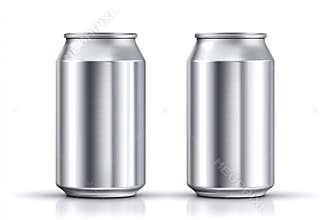 A 330ml aluminum beverage drink soda can isolated on a white and transparent background
