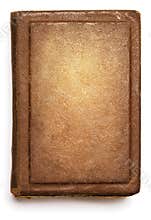 Old book cover, blank texture empty grunge design on white
