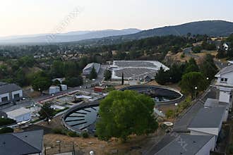 Canal de Isabel II water treatment plant in Navacerrada, Sierra de Guadarrama, Spain. August 25, 2025