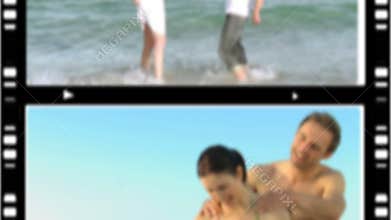 Montage of lovers spending time together