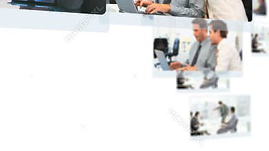Montage of business people