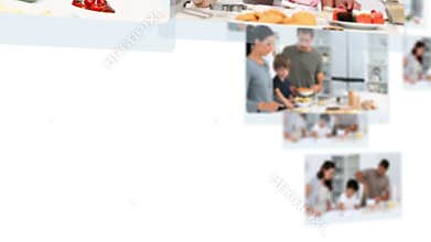 Montage of several persons cooking