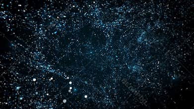 Abstract Shining Glittering Particles Starburst Background