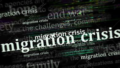 Migration crisis headline news titles media looped