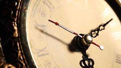 Clock close up footage