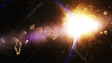 Earth is under asteroids attack