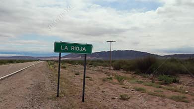 La Rioja Argentina Border Sign Road