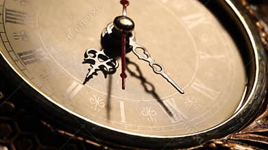 Old Clock close up footage