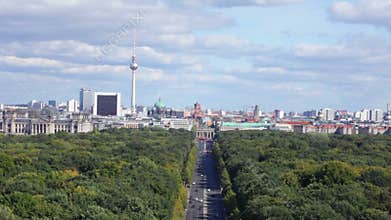 Central region of Berlin from an observation deck