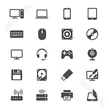 Computer flat icons