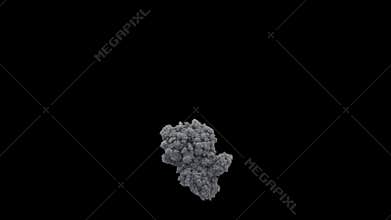 Top Down Volumetric Smoke on Transparent Background