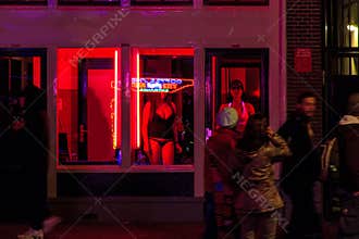 Red Light District Windows at Amsterdam