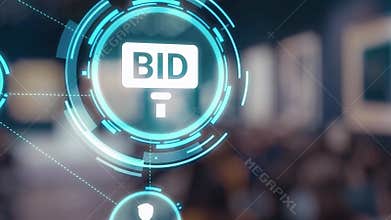 Online auction concept for digital bidding and sales Spire