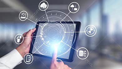 Data backup cloud system network connection concept Gist