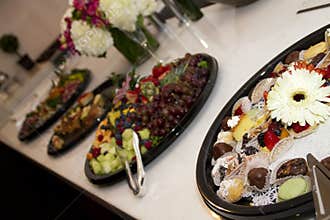 Fruits, vegetables, and sweets buffet